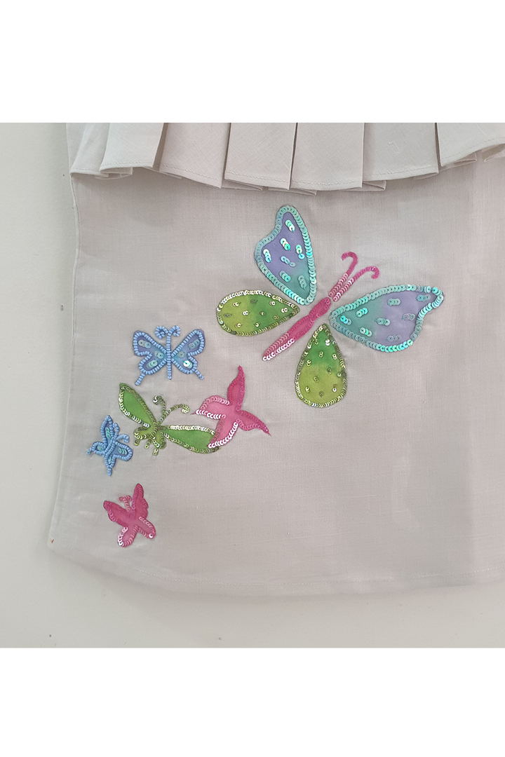 Hand painted butterfly top