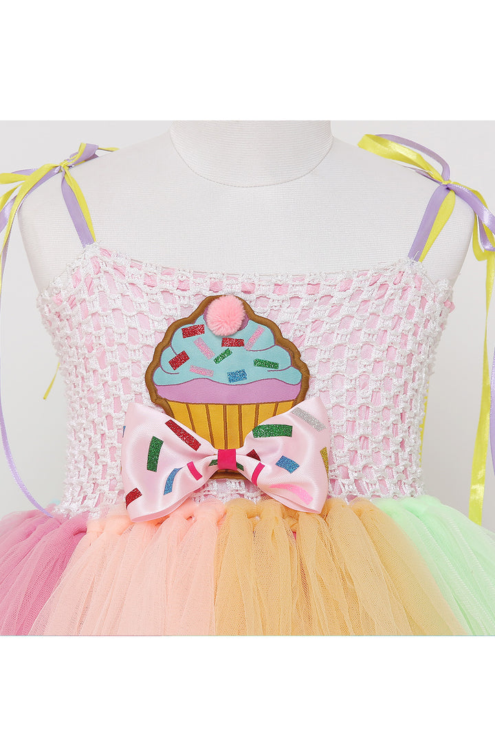 Cup cake motif multicolor tutu gown