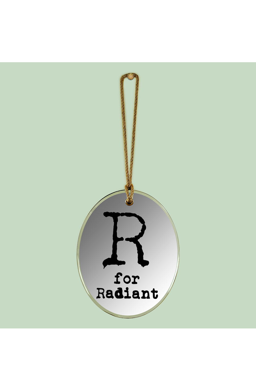R For Radiant Oval Mirror Frame