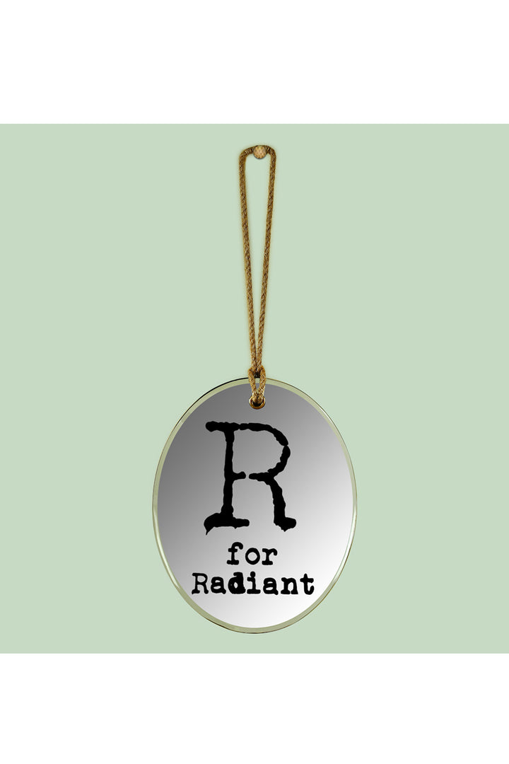 R For Radiant Oval Mirror Frame