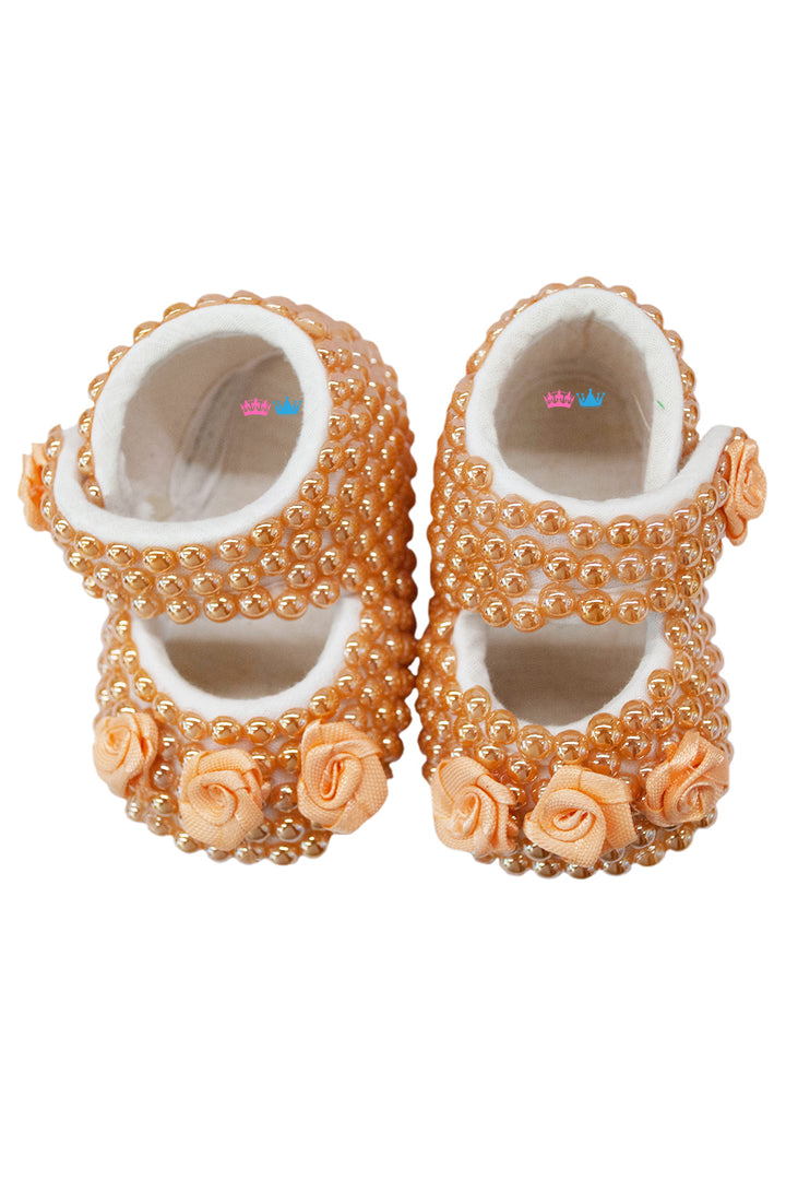Peach Flower With Peach Base Shoes