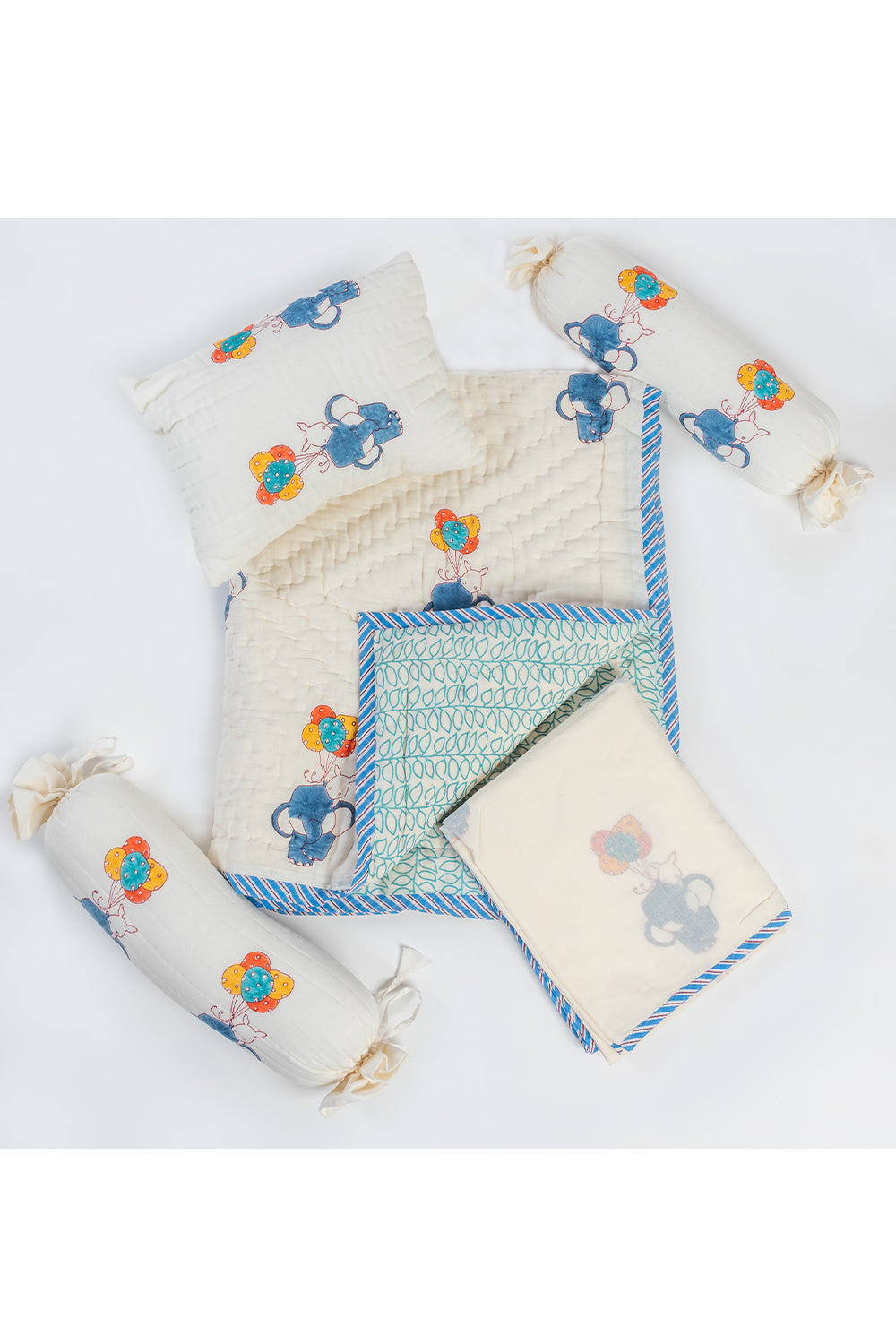 Elephant And Balloon Printed Bedding Set