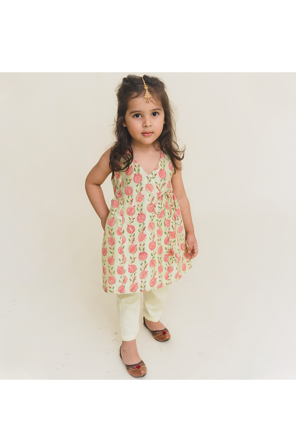 Block printed kurta pant set