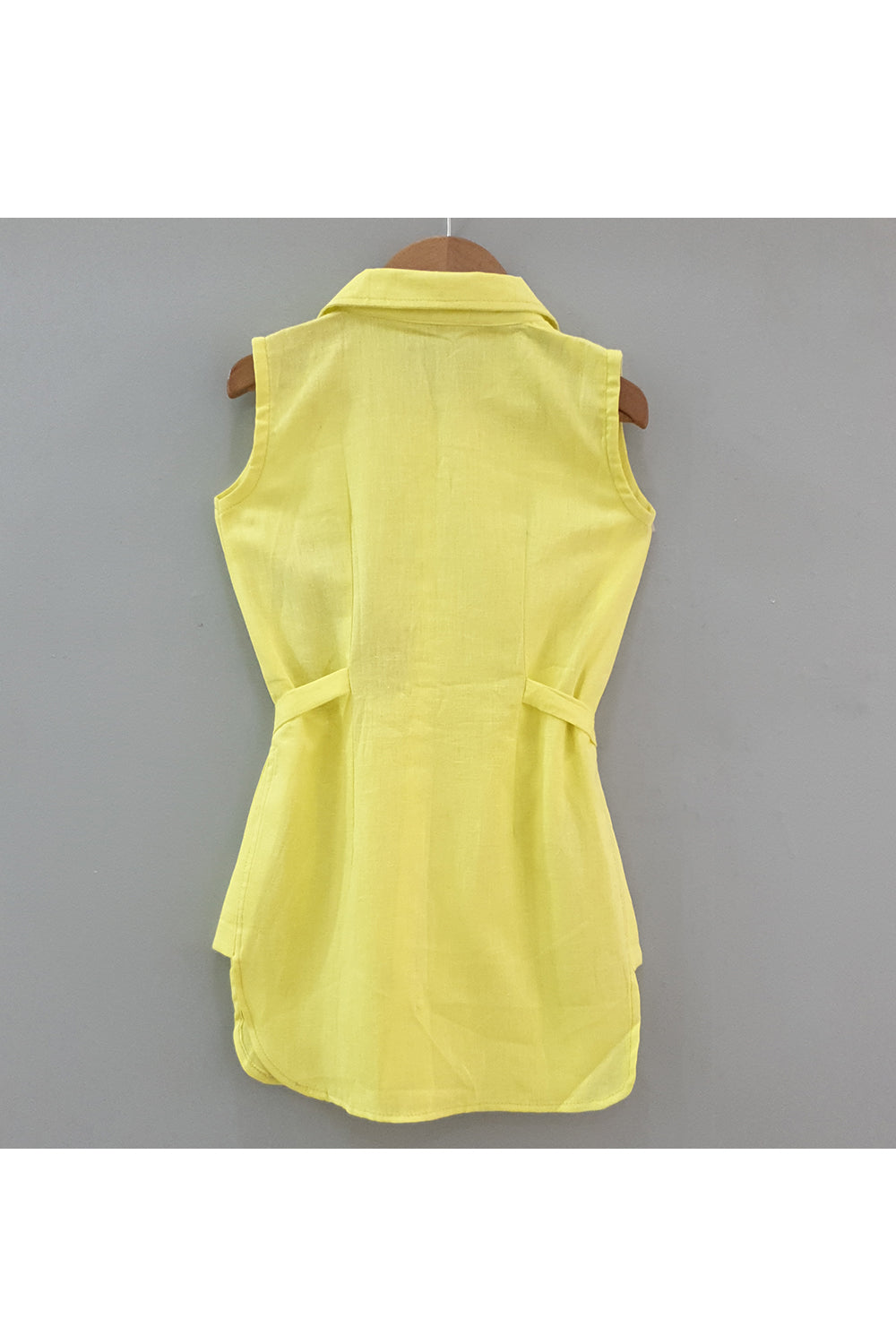 Yellow tom and jerry embroidered dress