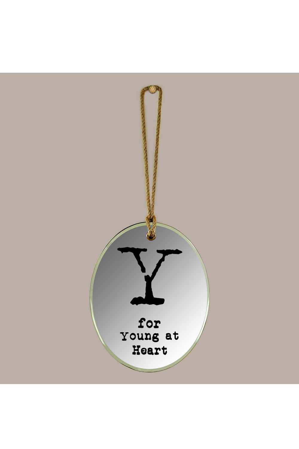 Y For Young At Heart Oval Mirror Frame
