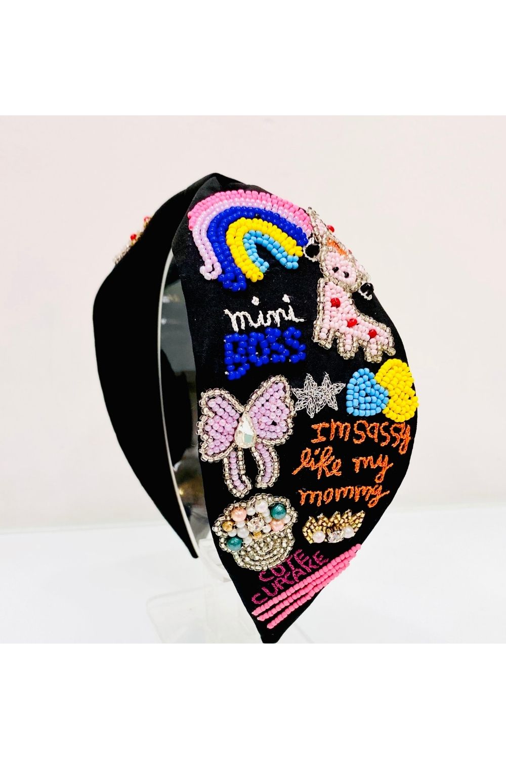 Black sassy like mommy pure crepe hairband
