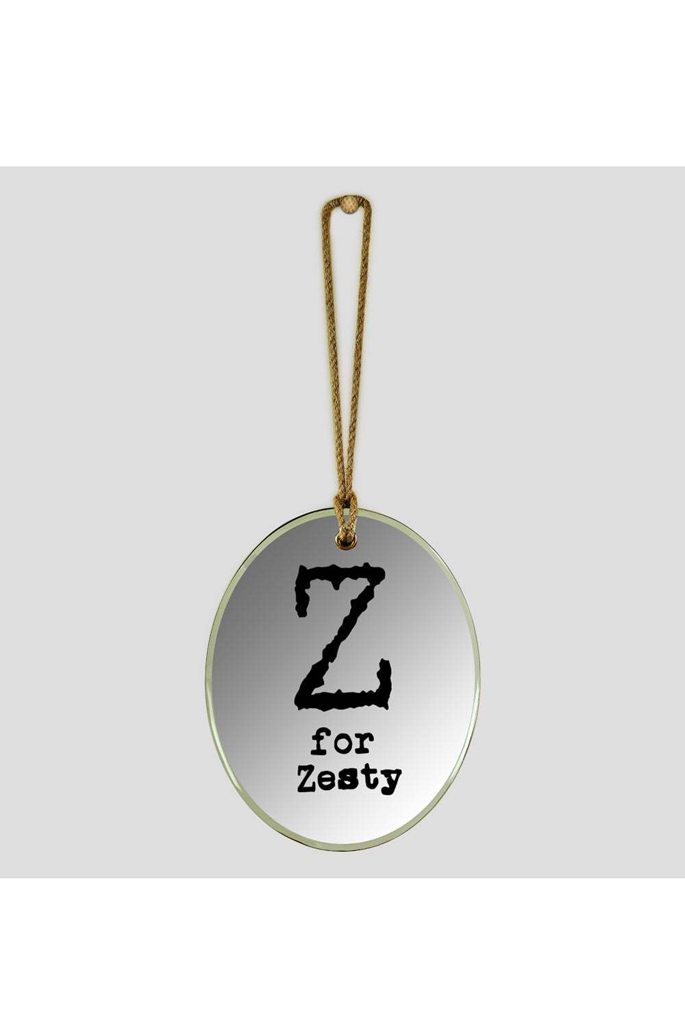 Z For Zesty Oval Mirror Frame