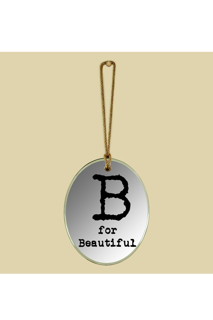 B For Beautiful Oval Mirror Frame