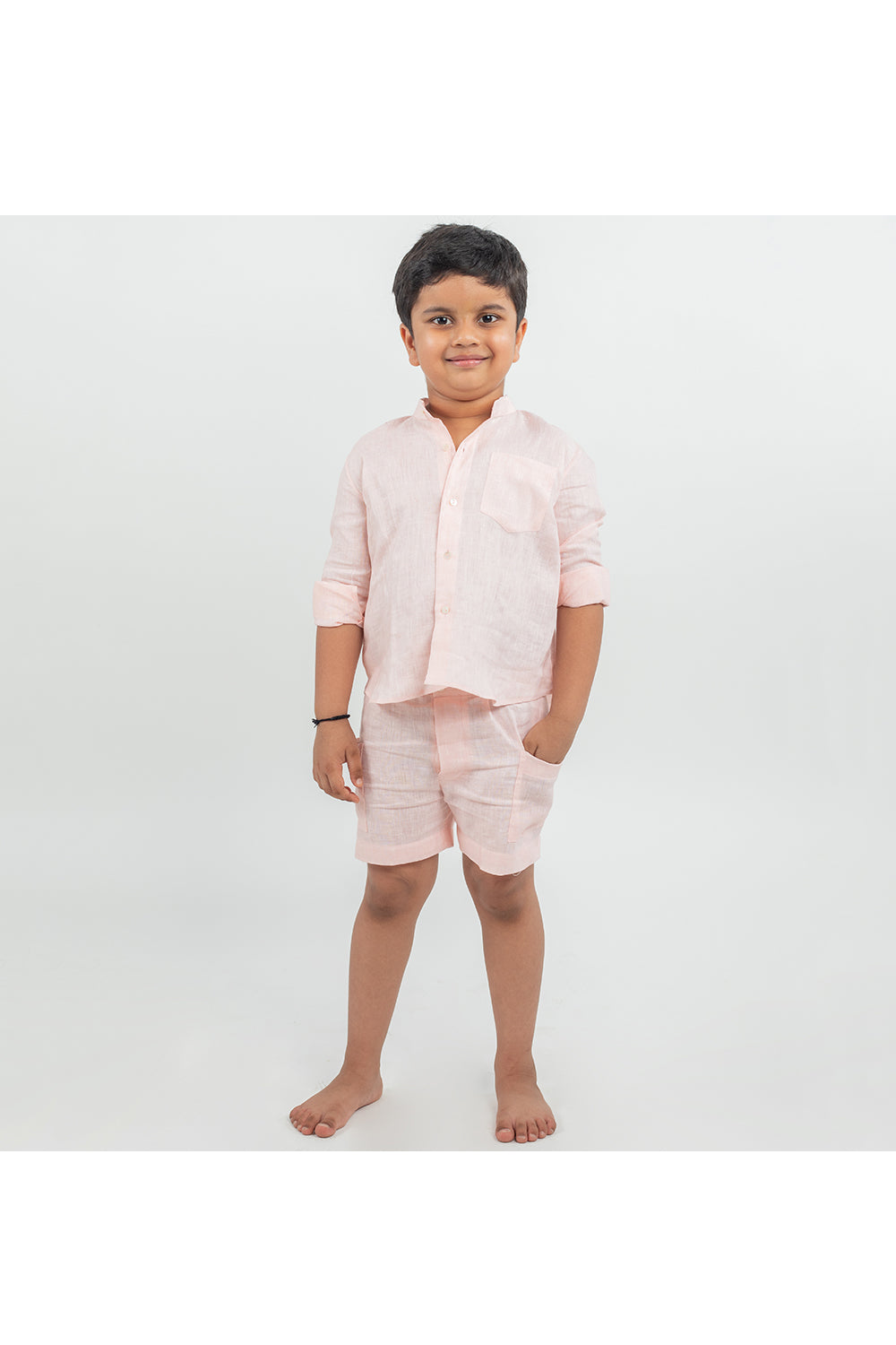 Light pink shirt with shorts