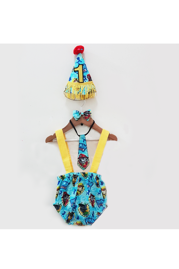 Paw petrol theme cake smash outfit