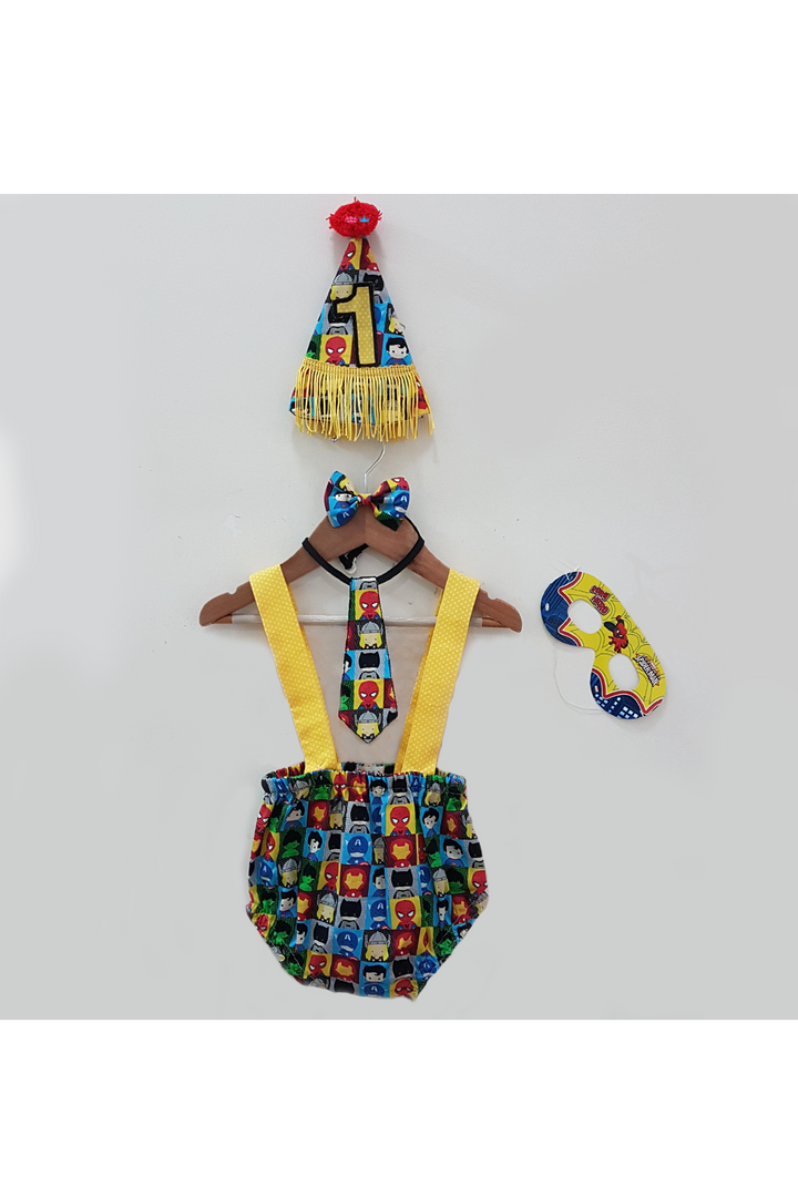 Super hero cake smash outfit