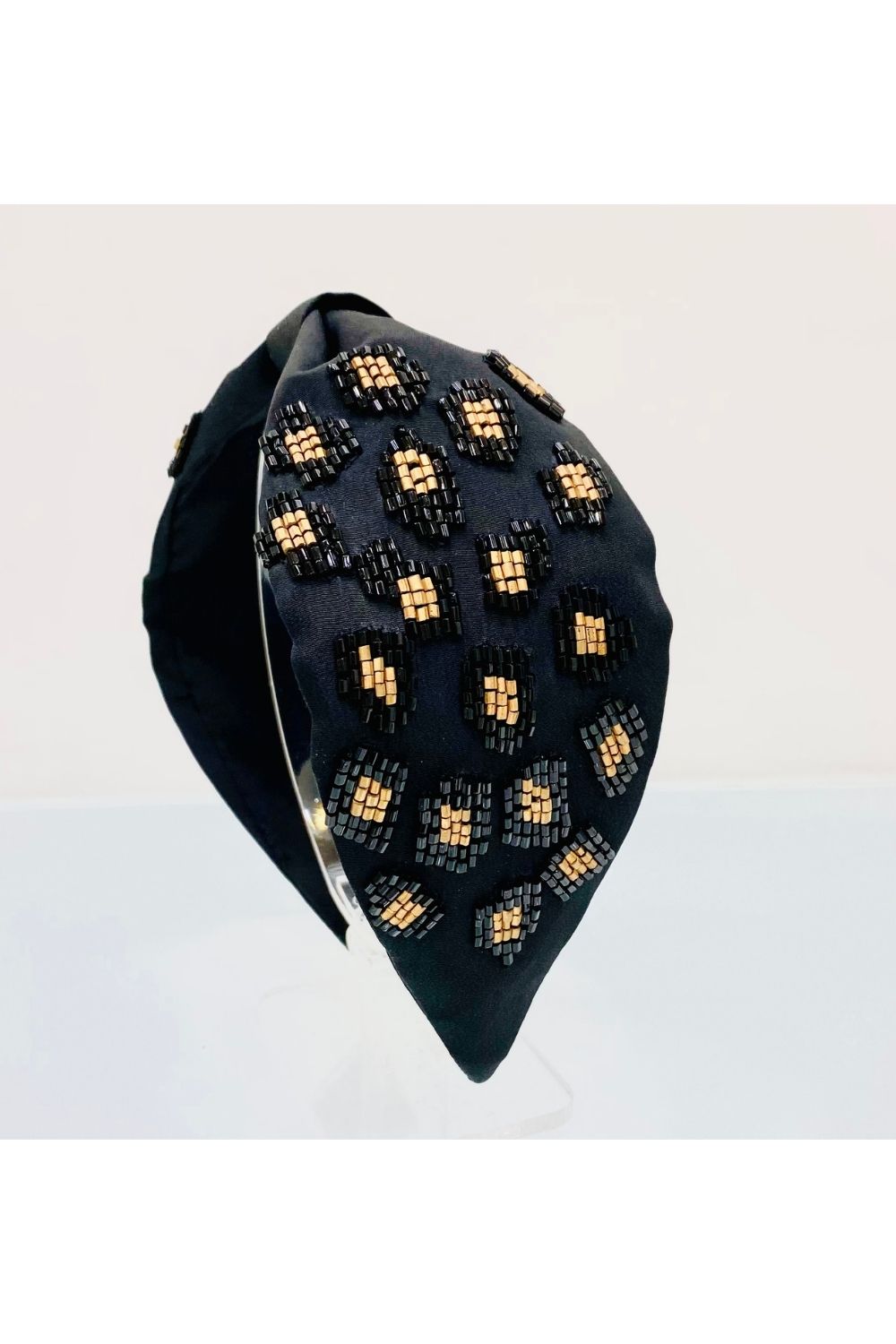 Black noor pure crepe hairband