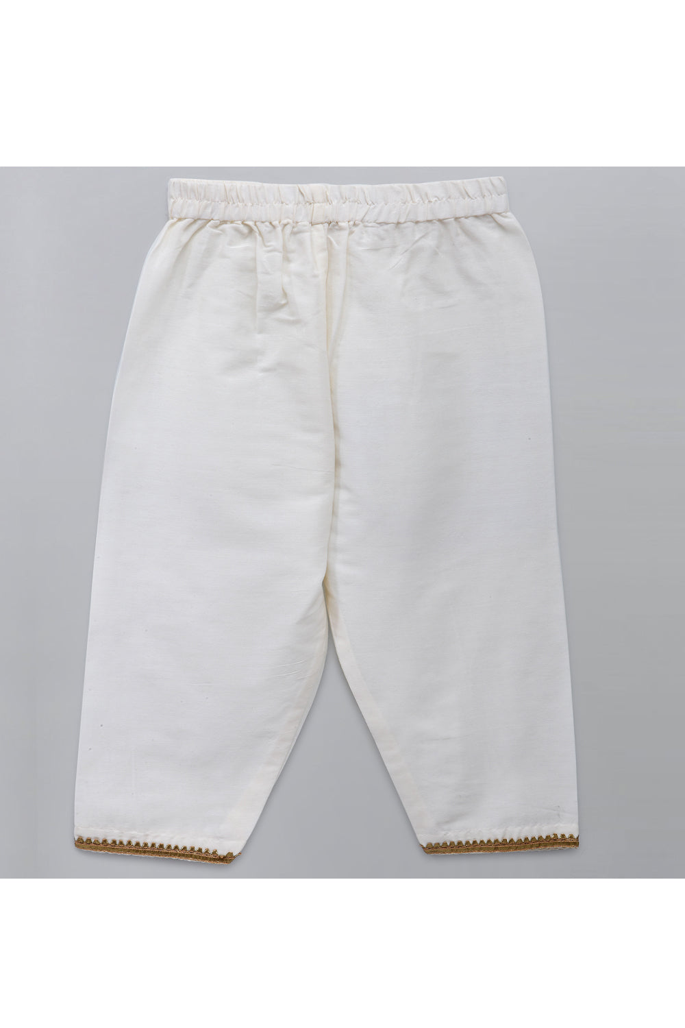 Pink Brother Sister Embroidered Kurta With White Pyjama Set