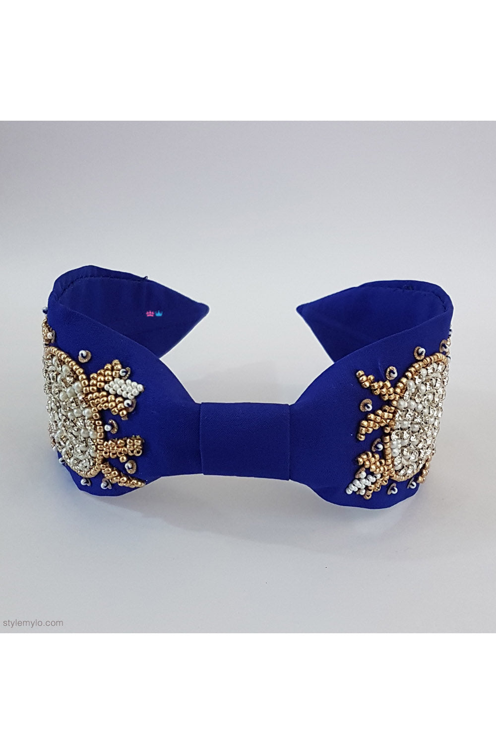 Blue snow on top hairband