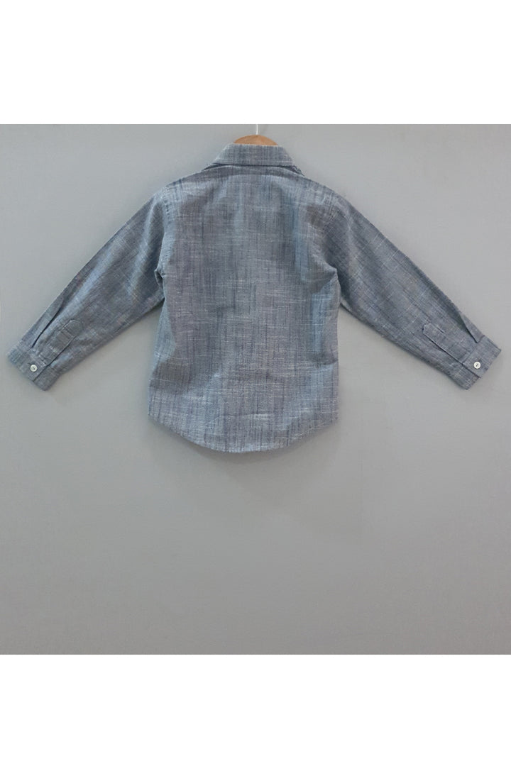 Bluish grey chambray shirt