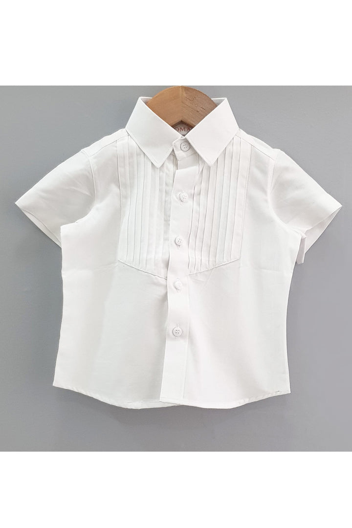 Minon theme shirt suspender and shorts set with bow