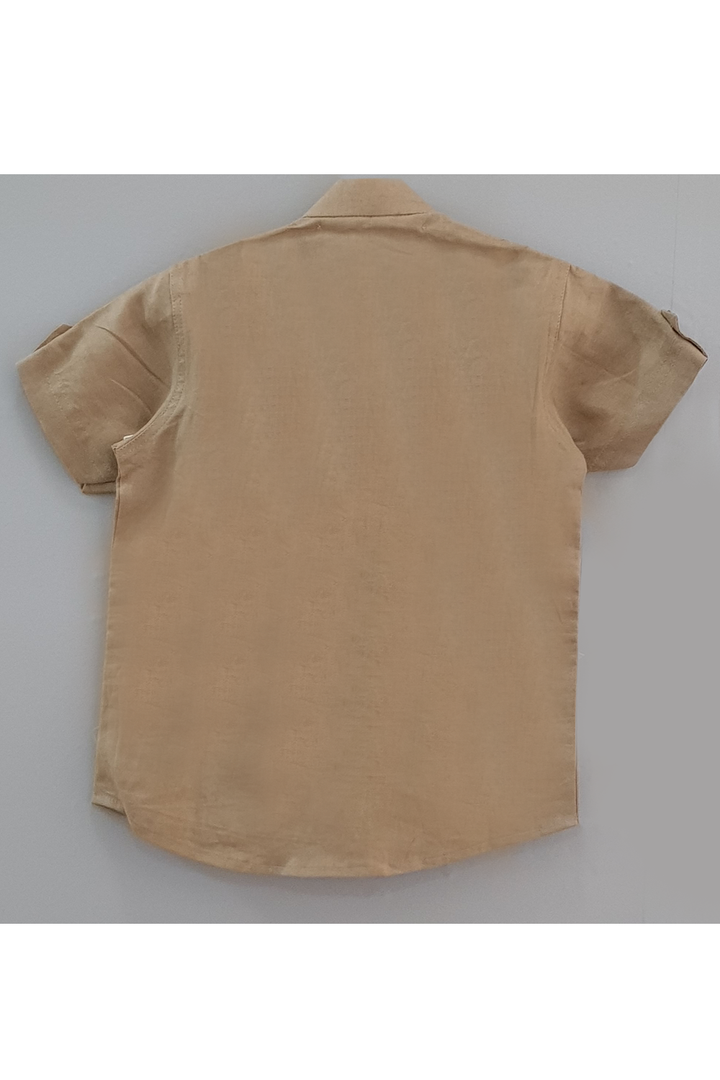 Hand painted fox brown shirt