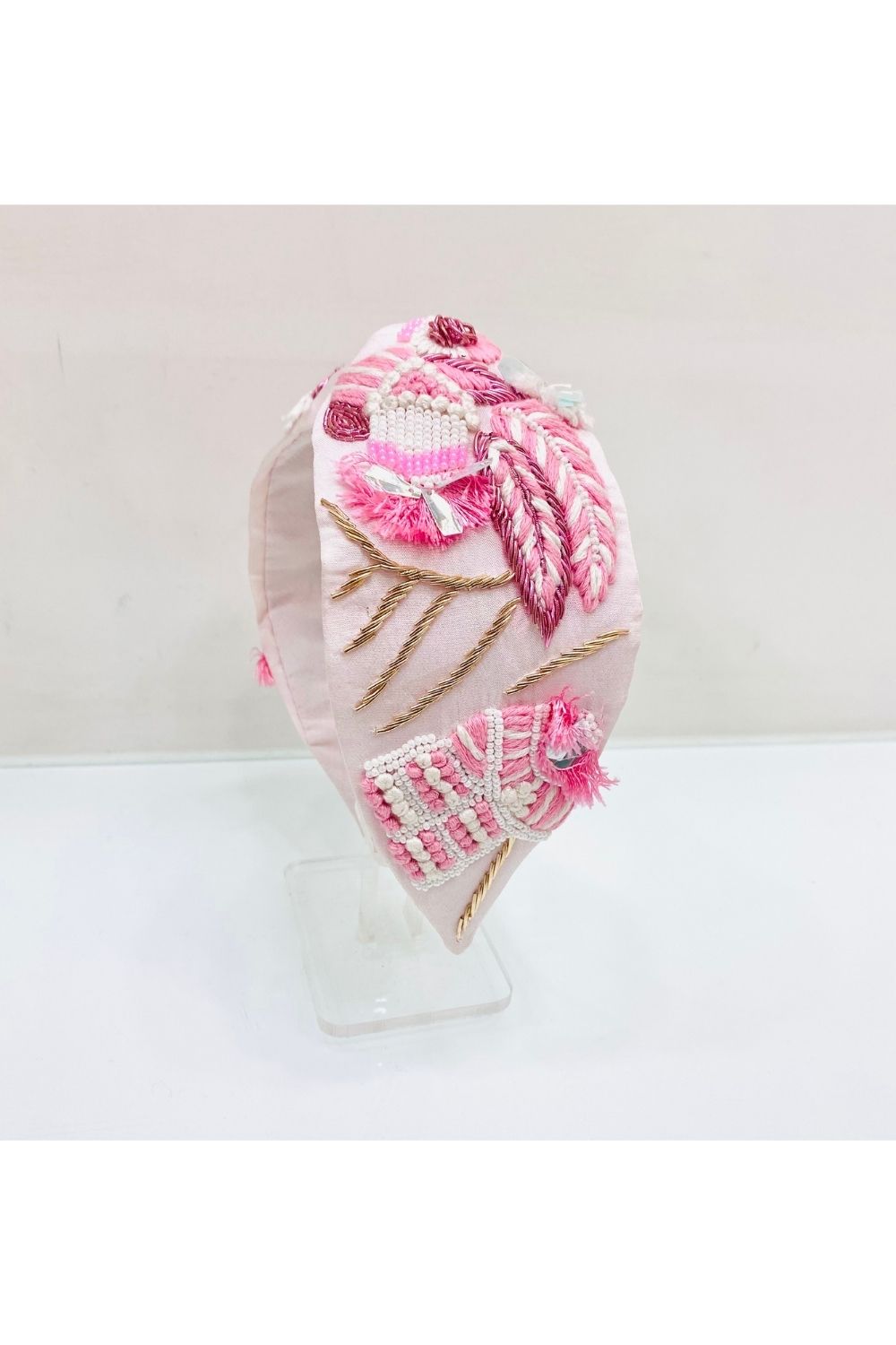 Pink leure pure crepe hairband