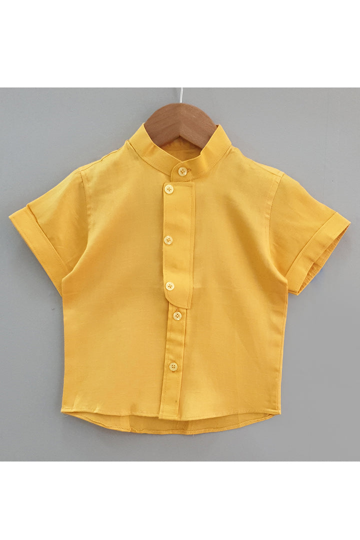 Yellow butter cotton shirt