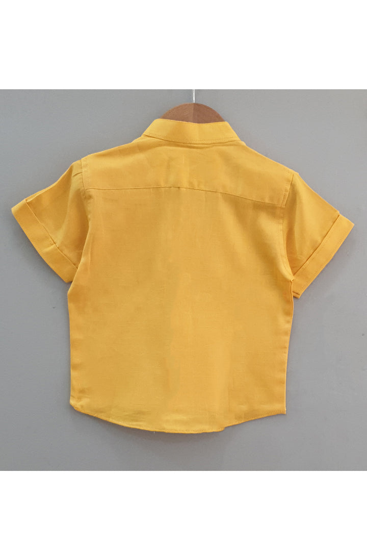Yellow butter cotton shirt