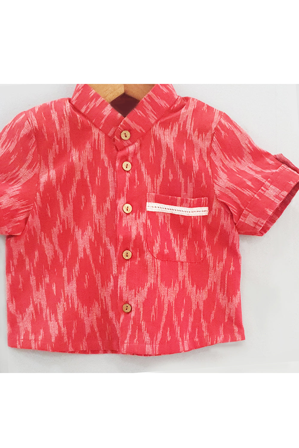 Red ikat printed shirt