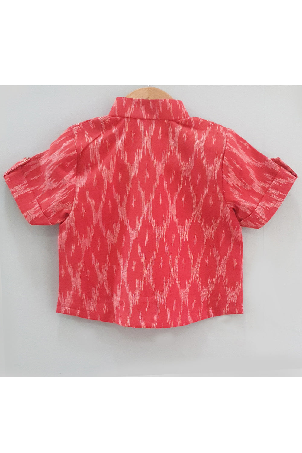 Red ikat printed shirt