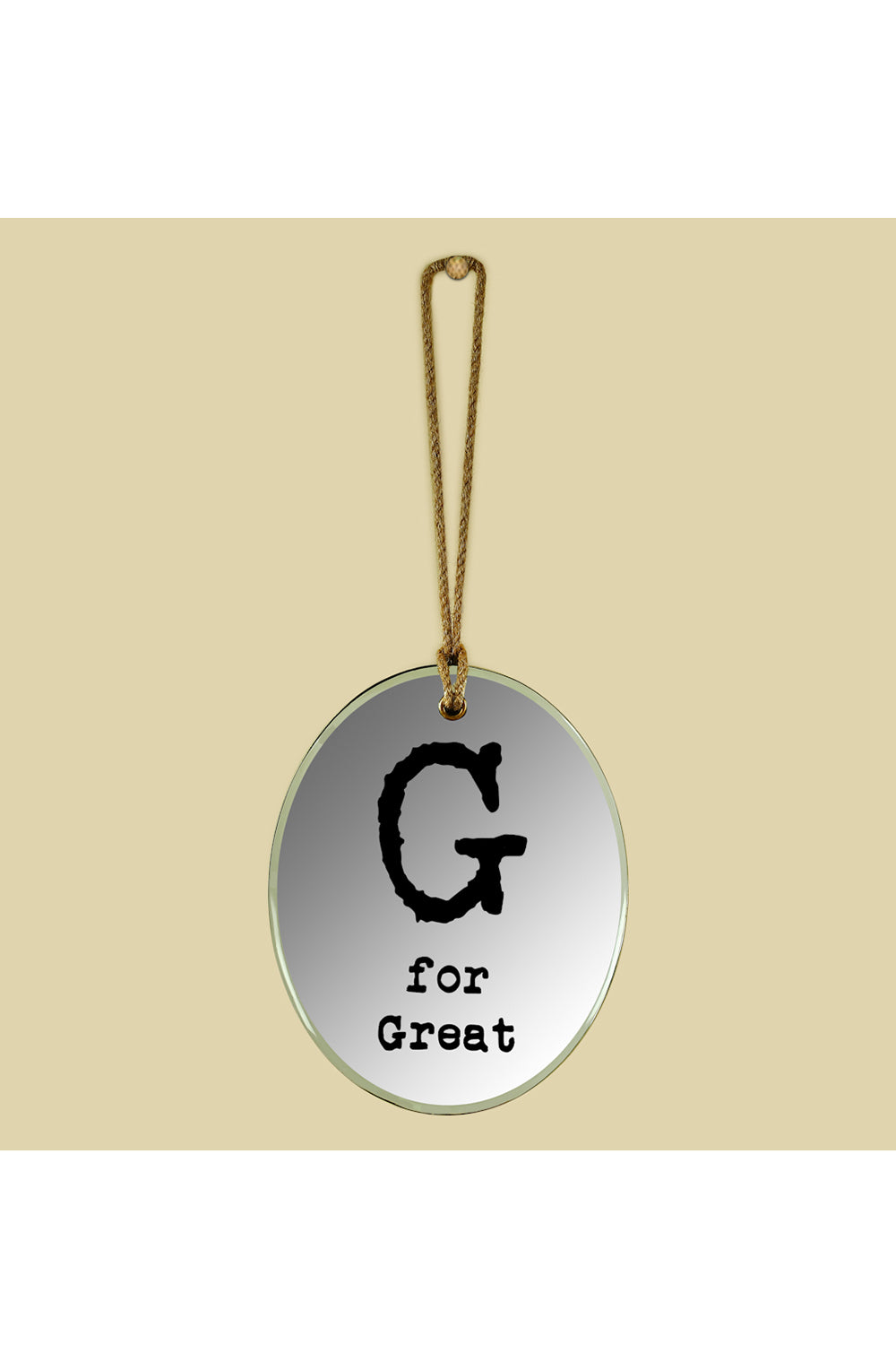 G For Great Oval Mirror Frame