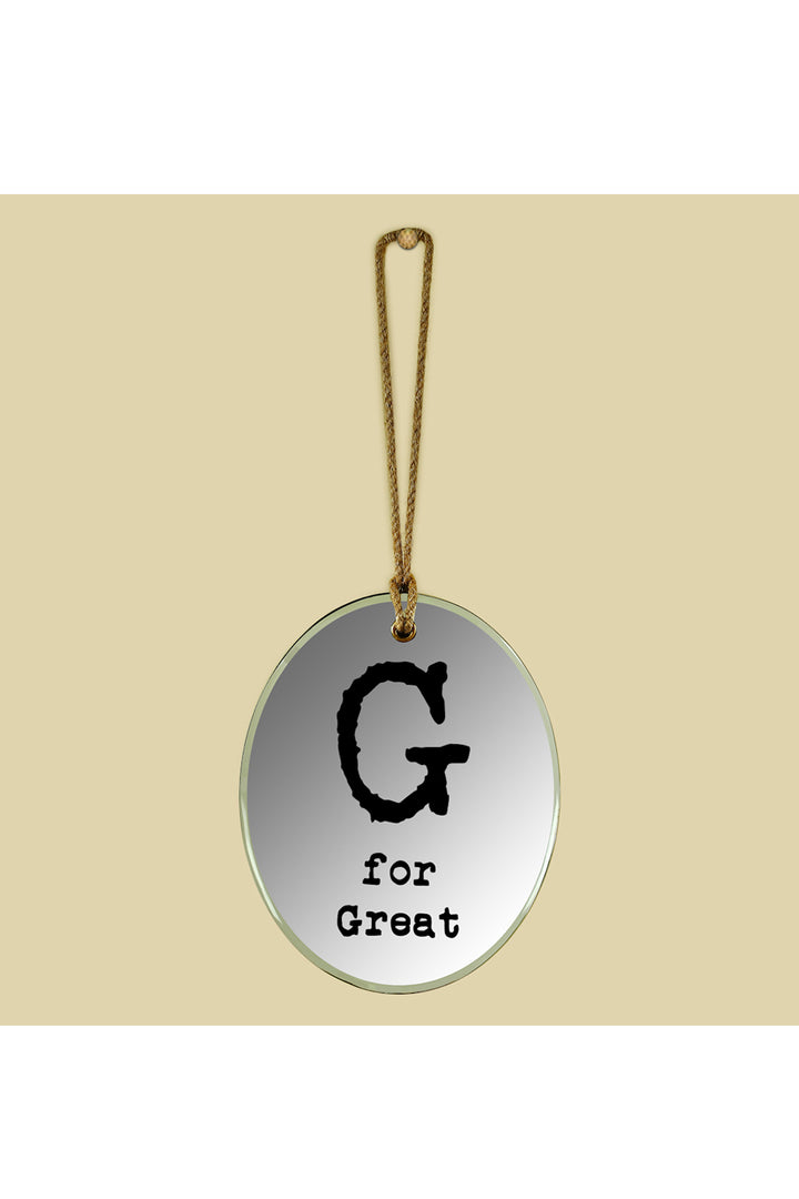 G For Great Oval Mirror Frame