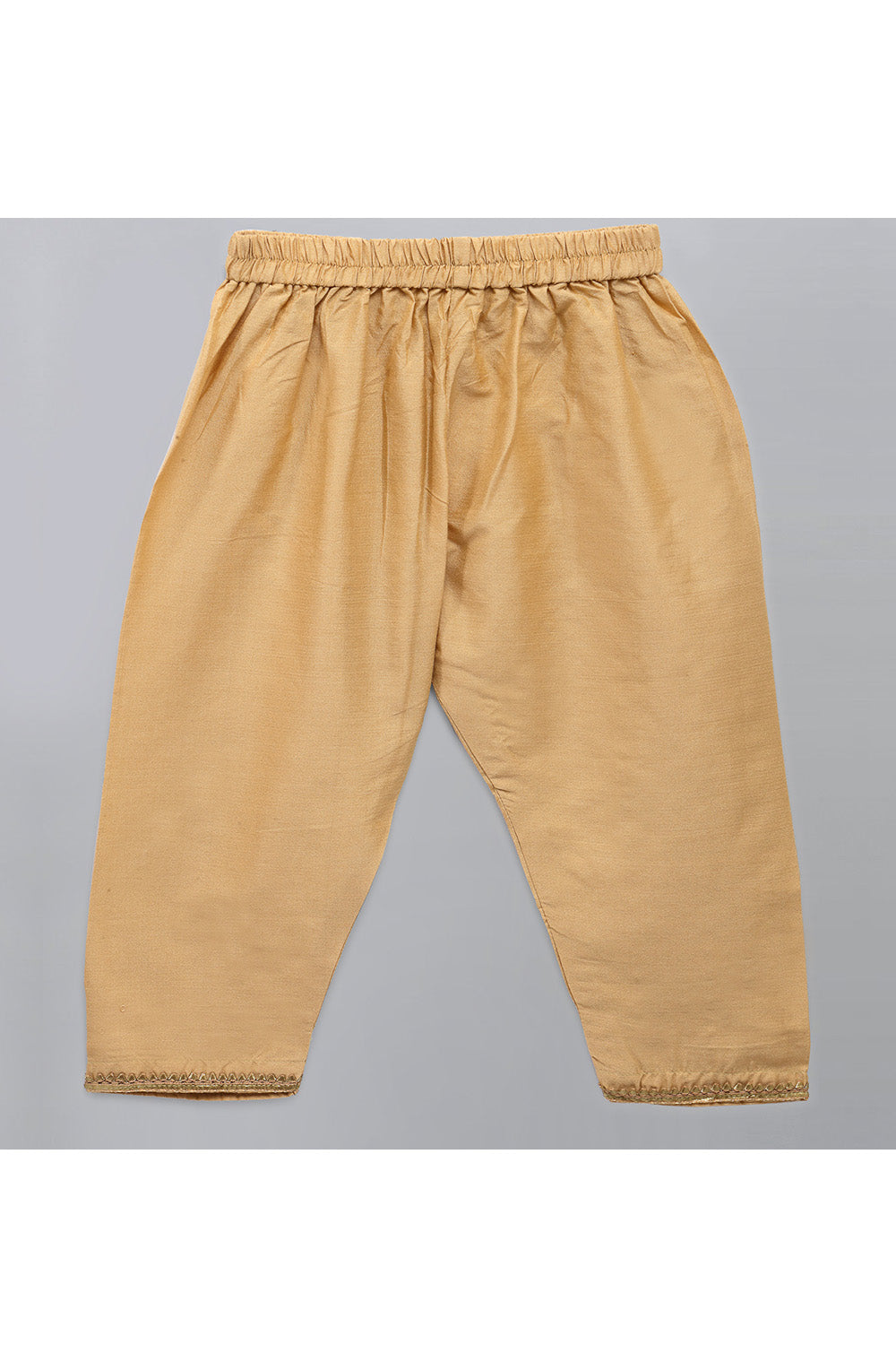 Red Thread Of Love Embroidered Kurta With Beige Pyjama