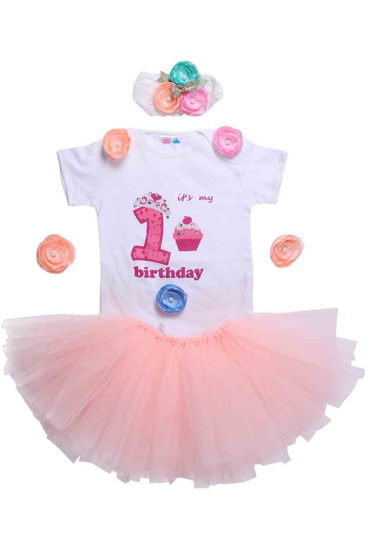Peach Unicorn First Birthday Tutu Outfit