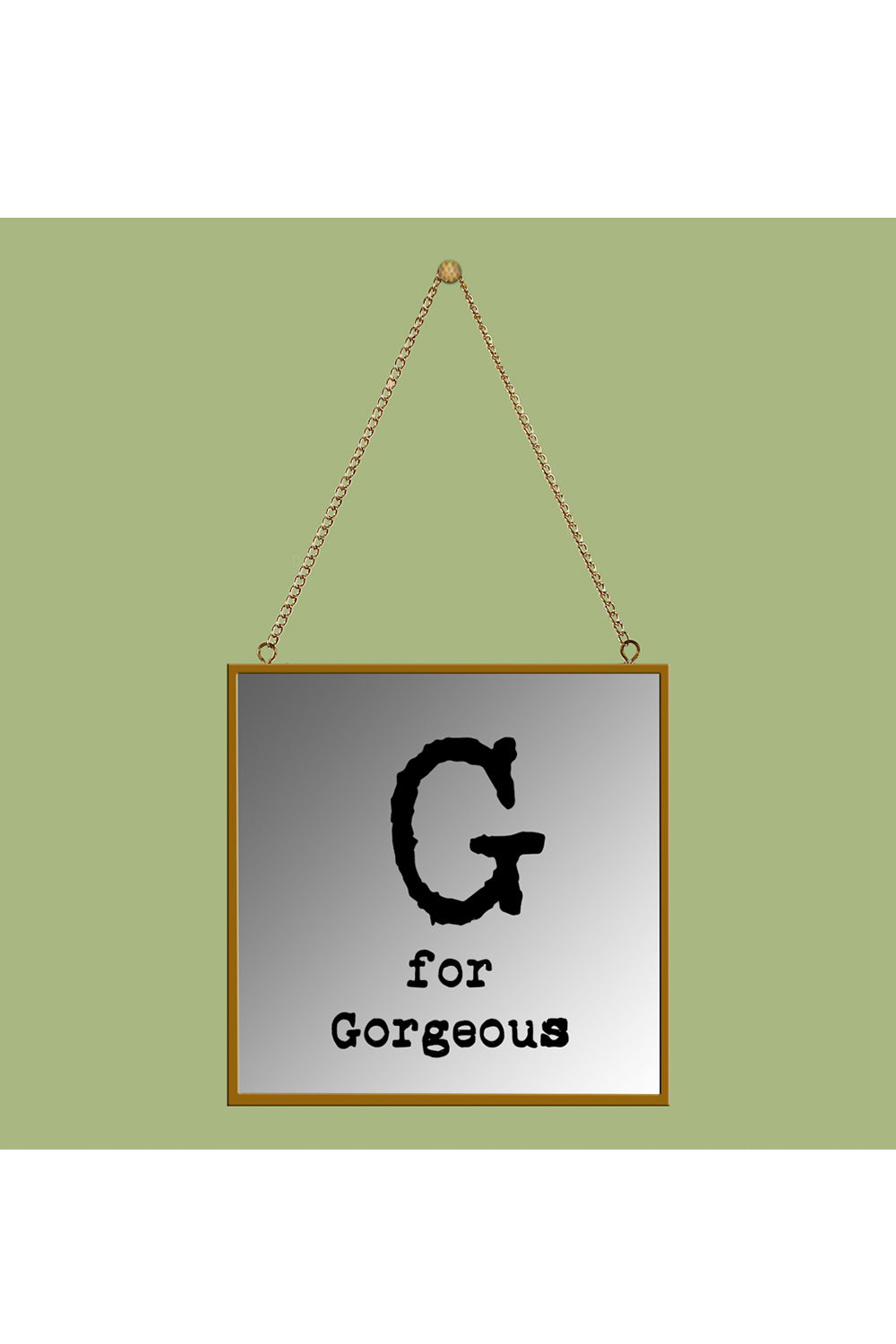 G for Gorgeous Square Mirror Frame
