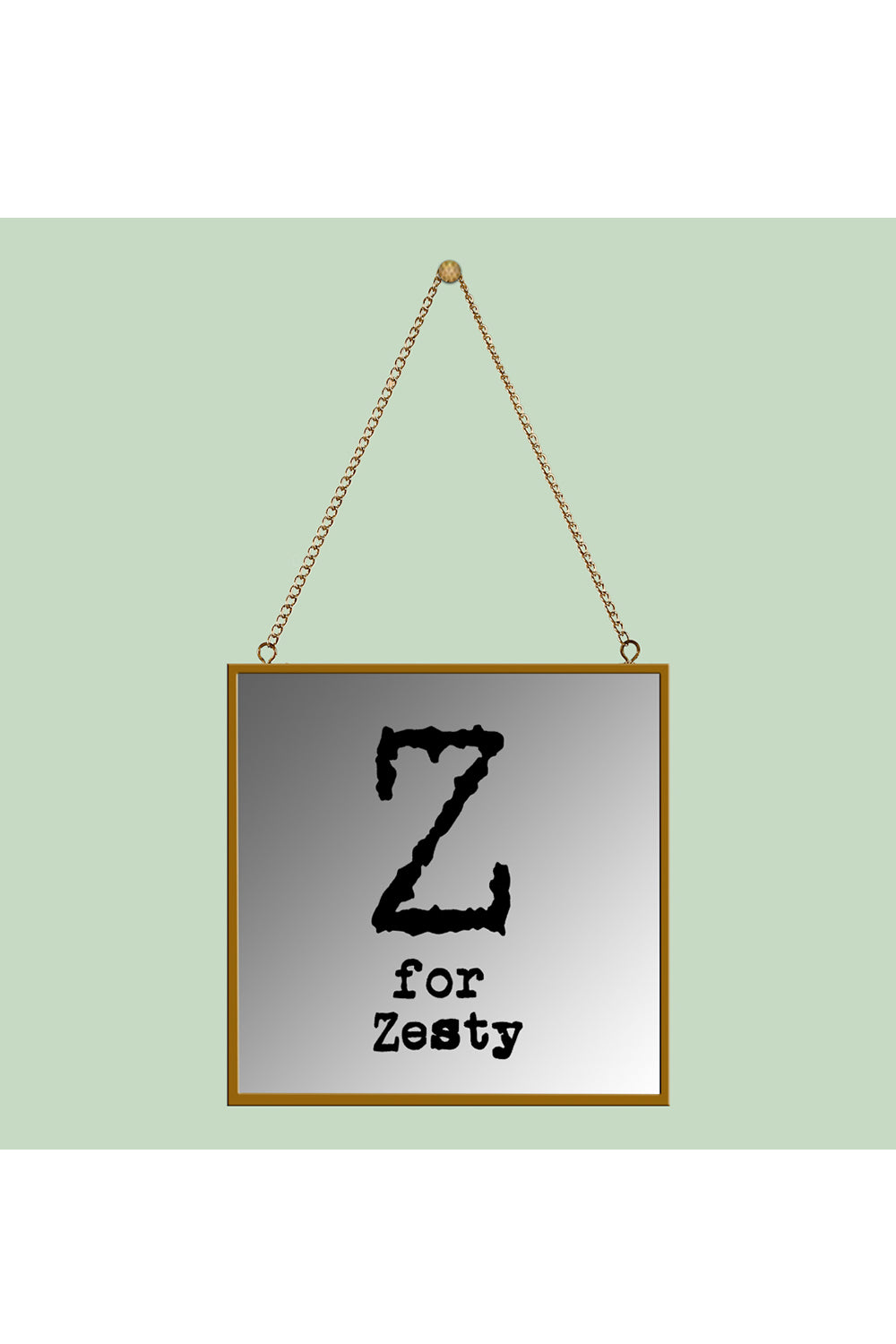 Z For Zesty Square Mirror Frame