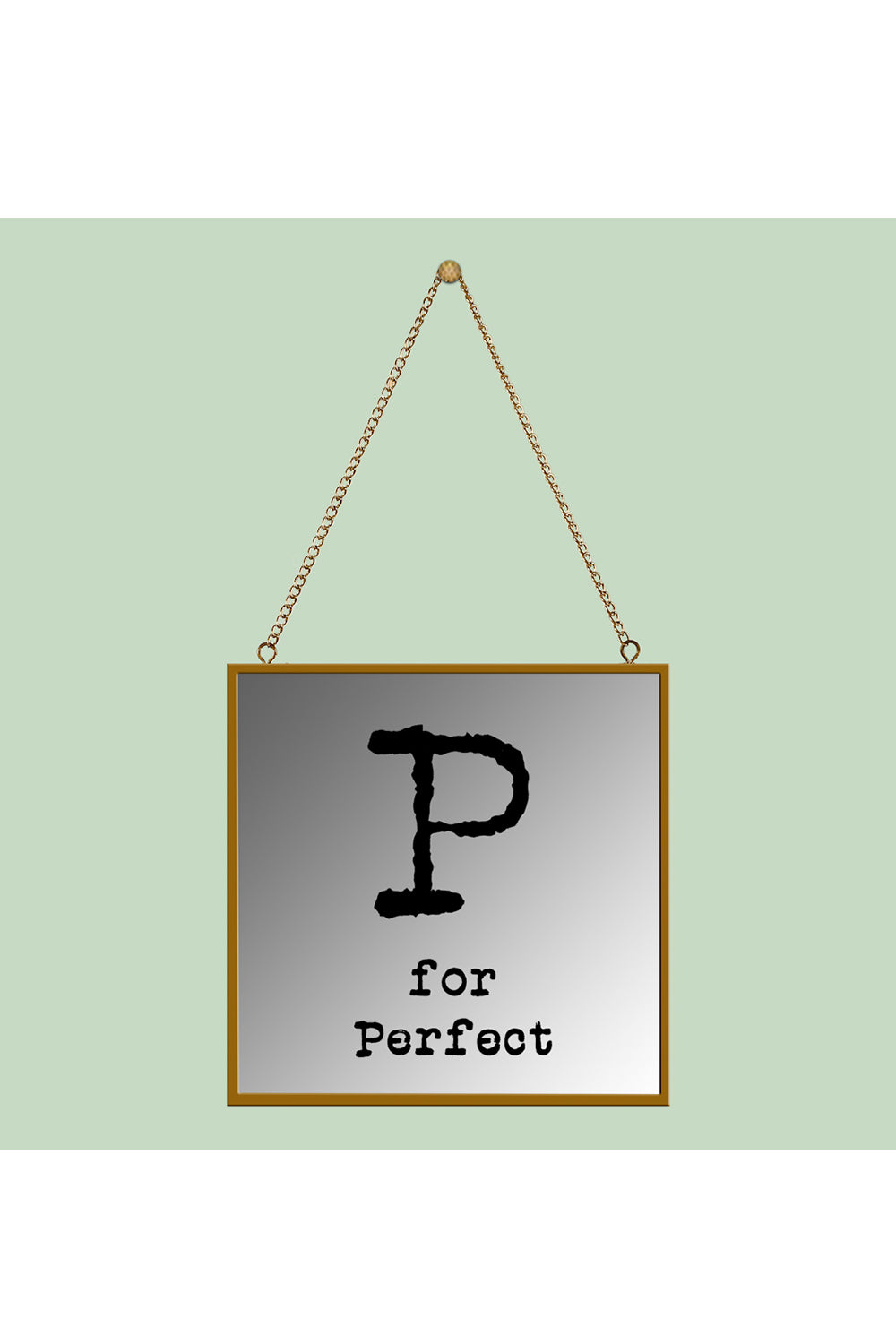 P For Perfect Square Mirror Frame