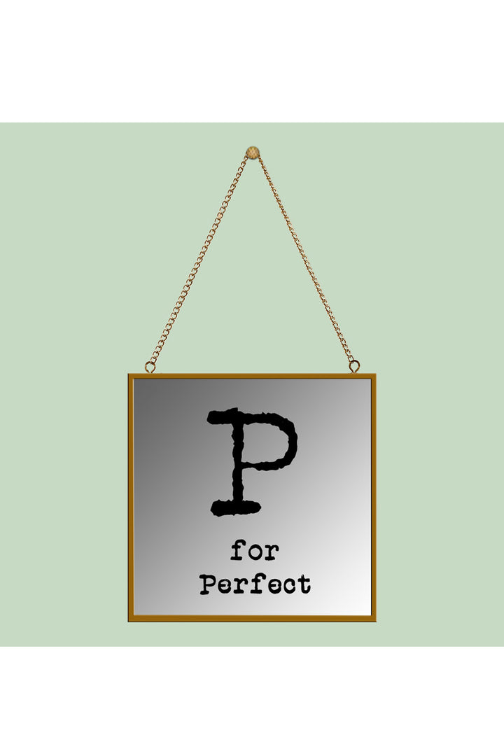 P For Perfect Square Mirror Frame