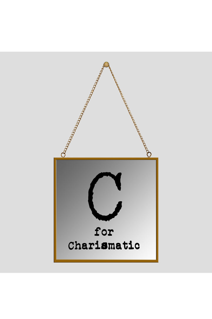 C For Charismatic Square Mirror Frame