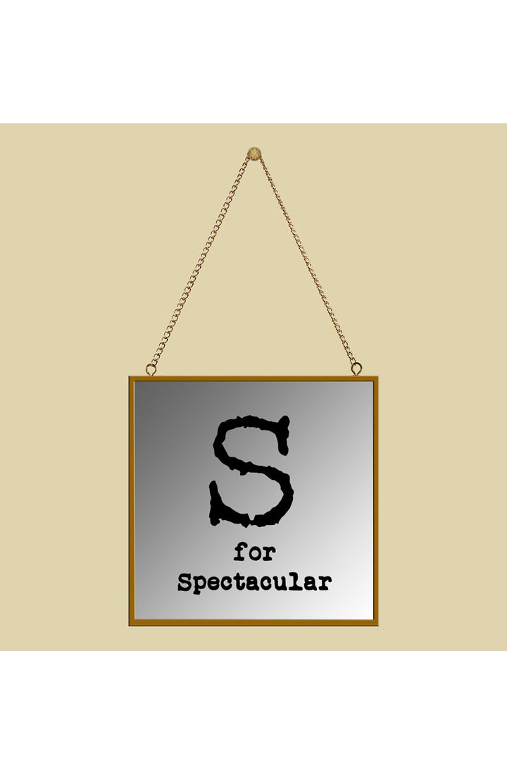 S For Spectacular Square Mirror Frame