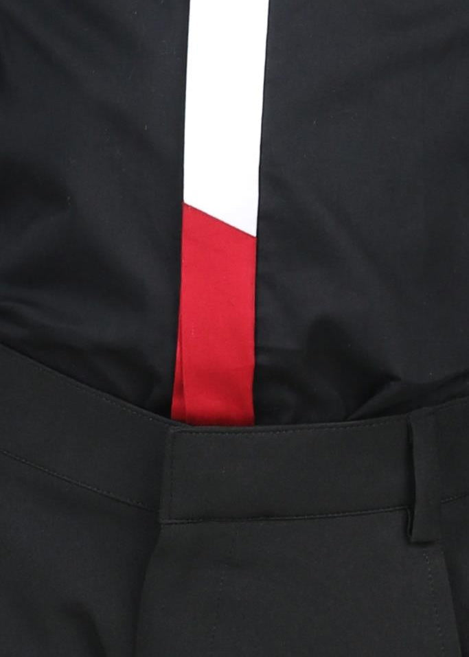 Black Cotton Japanese Block Detailing Shirt With Pant Set