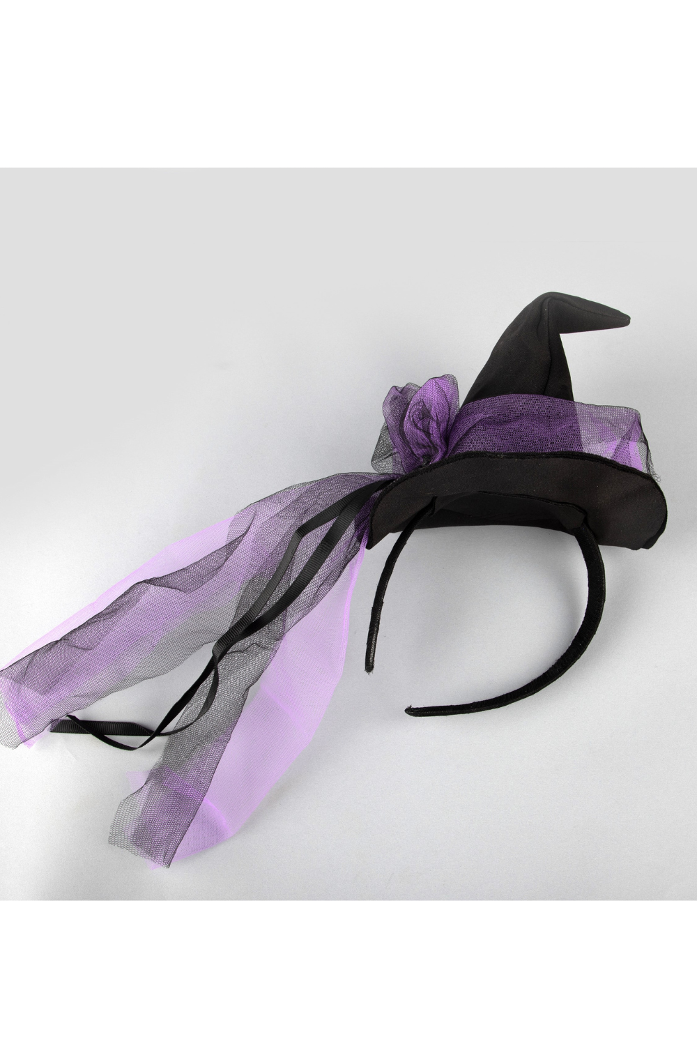 Black Halloween Witch Themed Hairband With Veil