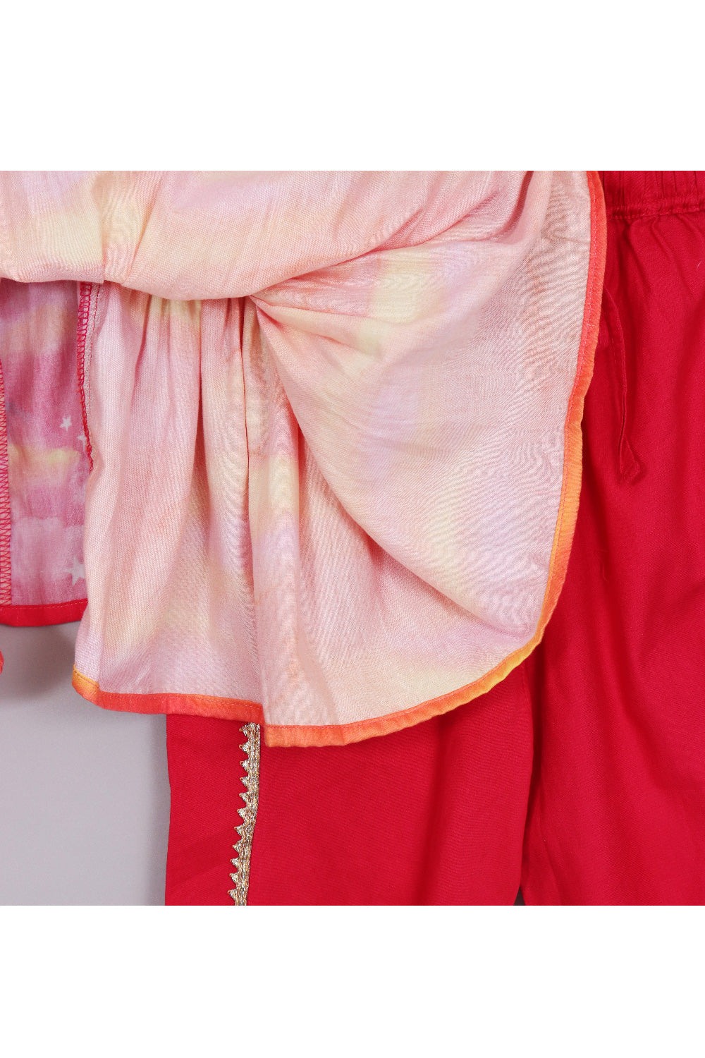 Cloud And Star Printed Peplum Style Top With Dhoti Set