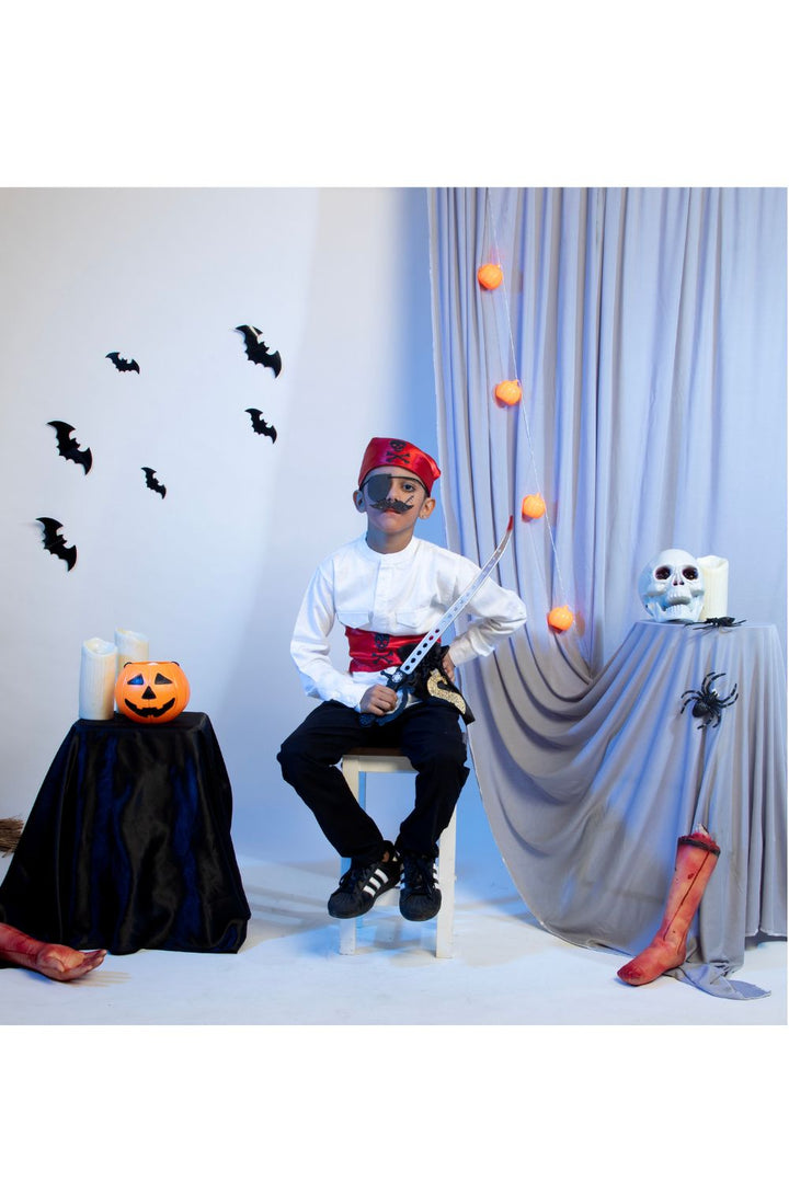 Black And Red Halloween Pirate Theme Set Of 6