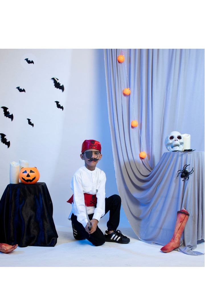 Black And Red Halloween Pirate Theme Set Of 6