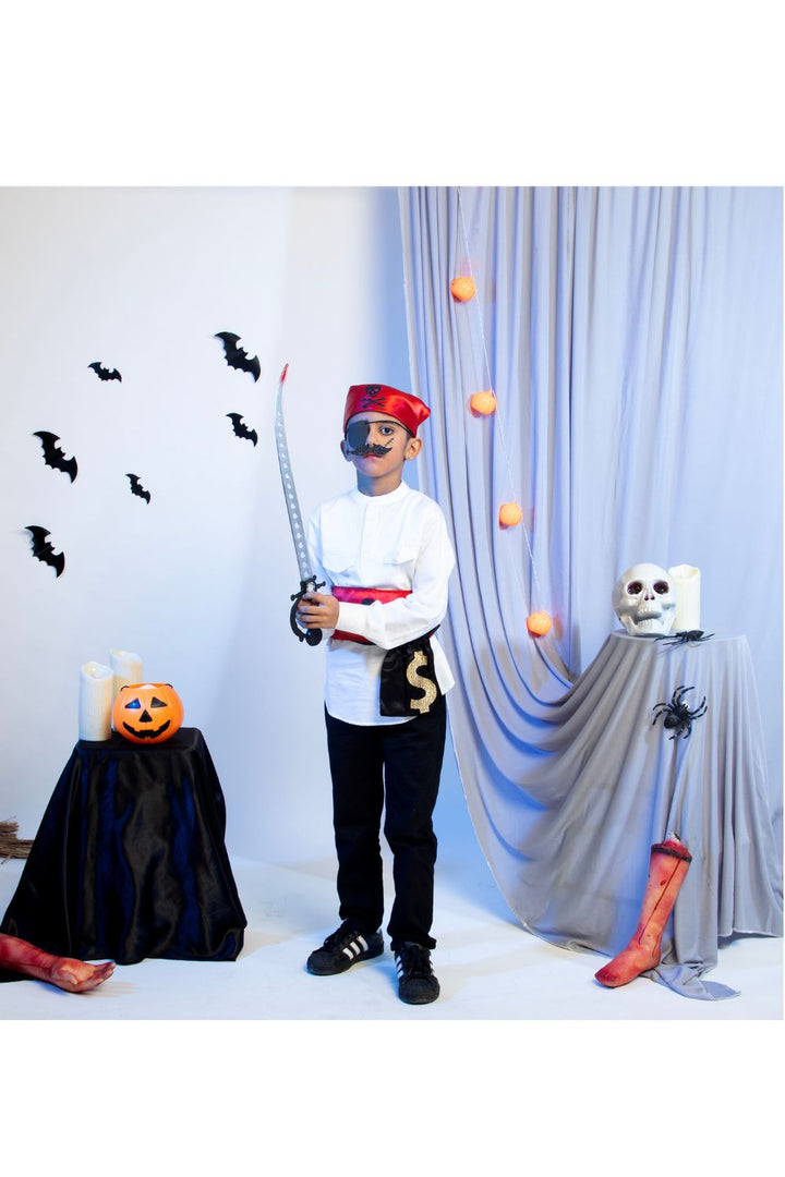 Black And Red Halloween Pirate Theme Set Of 6
