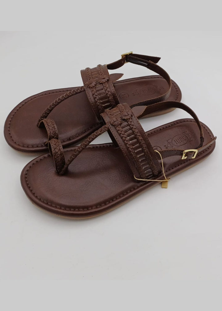 Brown kolhapuri sandals