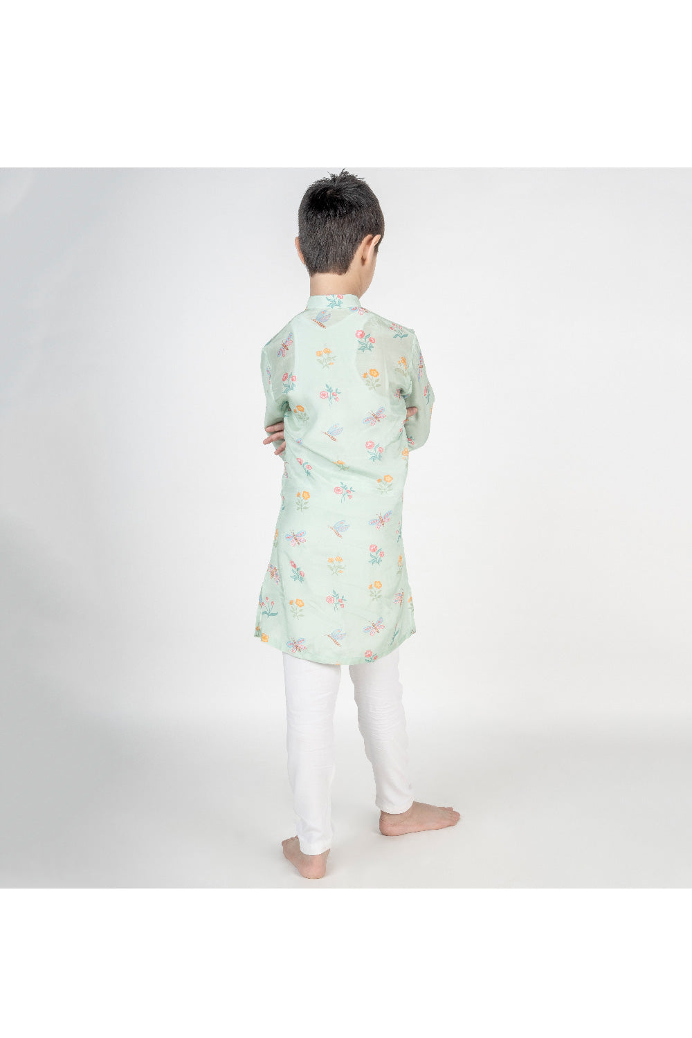 Green Buta Printed Kurta With Pyjama Set