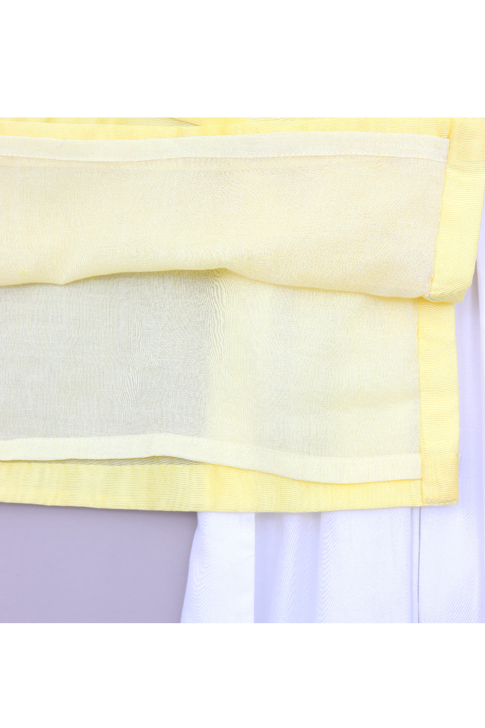 Yellow Hand Embroidered Chanderi Kurta With Satin Pant Set