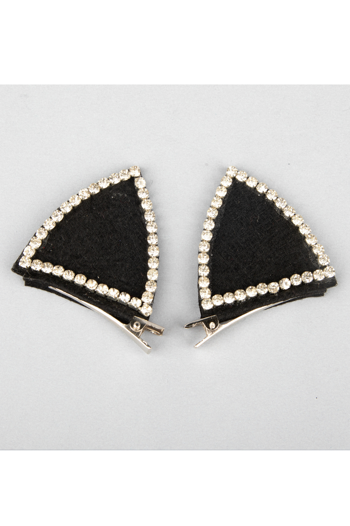 Black Cat Halloween Theme Embellished Hair Clips