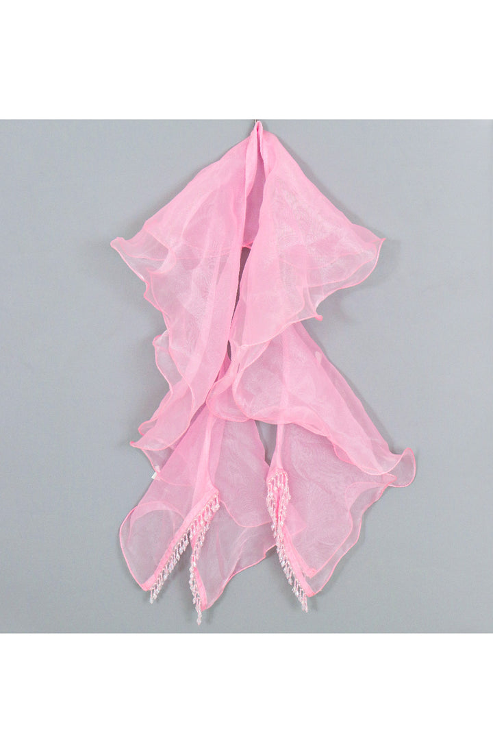 Pink Beads Butterfly Embroidered Top With Layered Lehenga Set