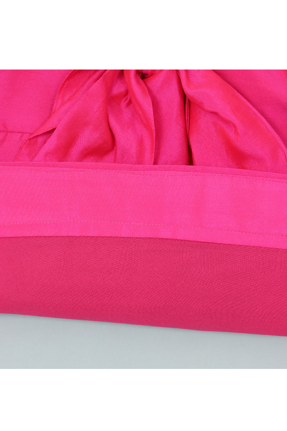 Pink Bow Detailing Sleeveless Silk Dress