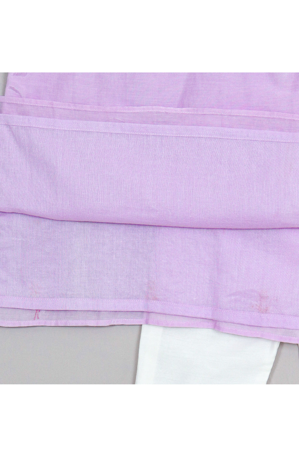 Purple Floral Embroidered Cotton Silk Kurta With Pyjama Set