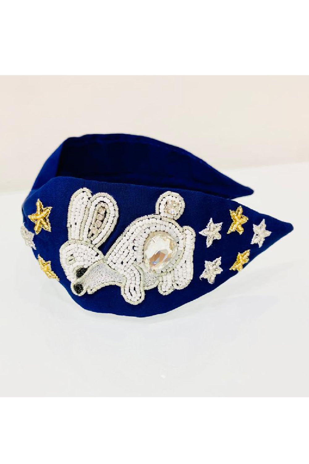 Blue Rabbit Embroidered Hairband